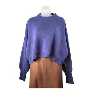 New Free People Easy Street Pullover Size Small Blue